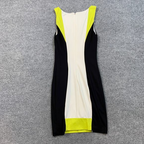 Bebe Dress Women XS Extra Small Multi Paneled Bodycon Back Zip Fitted Lined Mini - Picture 9 of 12